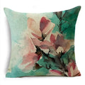 Axyaa Spring Floral Oil Painting Pillowcase for Home and Car Decor