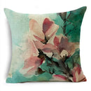 Axyaa Spring Floral Oil Painting Pillowcase for Home and Car Decor