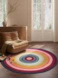Axyaa Dopamine Round Art Rug for Living Room, Bedroom & Coffee Table Area Influential Style