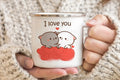 Axyaa Cute Animal Enamel Cup Breakfast Mug Set