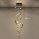 Axyaa Modern Round Ring Chandelier LED Loft Living Room Lighting Suspension Lamp