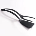 Axyaa Nylon Grip Flip Tongs - 2 in 1 Steak & Egg Spatula Clamp