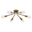 Axyaa Black/Golden Iron Spider Ceiling Light Industrial Nordic Living Dining Room Decor