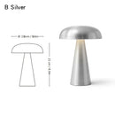 Axyaa LED Touch Table Lamp Rechargeable 3 Color Metal Desk Room Decor