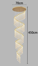 Axyaa Crystal Chandelier Stair Pendant Lamp Living Room Pendant Lights