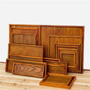 Axya Square Wooden Tray Japanese Brown 30cm - Coffee Tea Set Tableware Home Kitchen