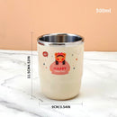 Axyaa Stainless Steel Cartoon Toothbrush Cup Set