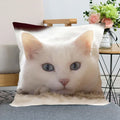 Cute Cat Print Pillowcase by Axyaa - Perfect for Home, Car, and Sofa