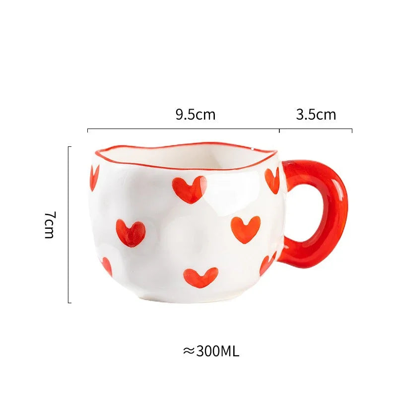 Axyaa Ceramic Mug: Irregular Pattern Coffee Cup for Creative Gifts