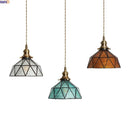 Axyaa Amber Clear Glass LED Pendant Chandelier - Vintage Hanging Lamp