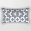 Axyaa Geometric Grey White Square Pillowcase for Home Decor and Living Room