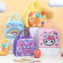 Axyaa Kids Bento Lunch Bag with Aluminum Foil - Large Capacity & Fresh-Keeping