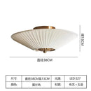 Axyaa French Style Pleated Ceiling Lamp - Vintage Weaving Design for Home and Office