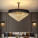 Axyaa Crystal Ceiling Chandelier: Luxury Modern Home Decor Lighting for Living Room, Dining, Bedroom