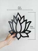 Lotus Crystal Wall Shelf for Candles, Stones, Plants - Axyaa Wall Decor
