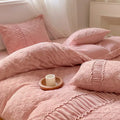 Axyaa Winter Rabbit Fleece Bedding Set: King Size Luxury Duvet Cover with Sheets
