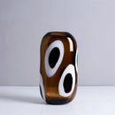 Axyaa Ellipsoid Glass Vase with Spot Pattern for Home Decor