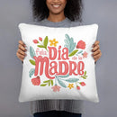 Axyaa Spanish Print White Pillow Case for Mom's Day Celebration
