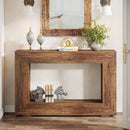 Axyaa Farmhouse Entryway Console Table with Storage, 47 Inches Industrial Hallway Accent Table