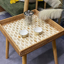 Axya Rattan Storage Tray Shell Picnic Table Fruit Organizer Basket