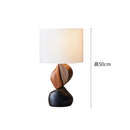 Axyaa Medieval Wooden LED Art Table Lamp for Living Room Study Homestay