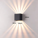 Axyaa Outdoor Black LED Wall Light Sconces - Waterproof, Adjustable Angle