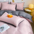Axyaa Solid Purple Bedding Set - Soft Polyester Bed Linen Twin Queen Full Size