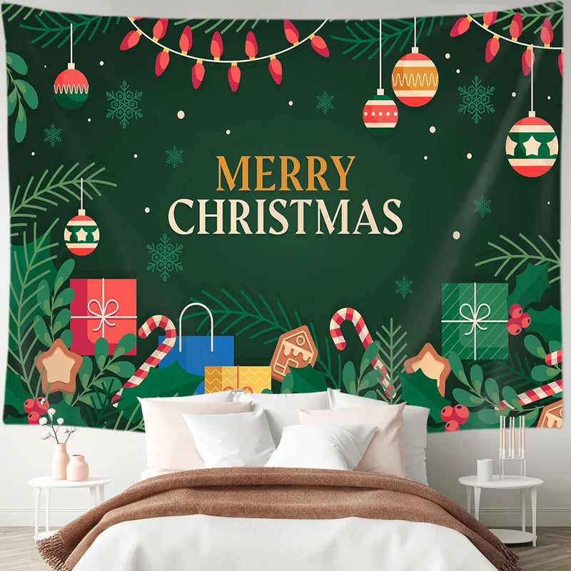 Axyaa Christmas Tapestry: Festive Holiday Party Decoration for Home Living Room Bed