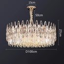 Axyaa Crystal Chandelier Pendant Light for Living Room and Bedroom