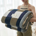 Axyaa Chenille Yarn Knit Blanket: Soft Throw for Couch or Bed