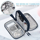 Axyaa Electronics Accessories Organizer - Waterproof Double Layers Storage for Cables & Gadgets