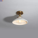 Axyaa Green Glass Copper LED Ceiling Lights for Home Lighting, Bedroom, Corridor, Living Room