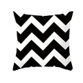 Axyaa Black & White Plaid Wave Stripe Checkerboard Print Throw Pillow Case