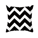 Axyaa Black & White Plaid Wave Stripe Checkerboard Print Throw Pillow Case