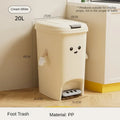 Axyaa Double Pedal Trash Can with Lid - Creative, Large Capacity for Kitchen, Bathroom