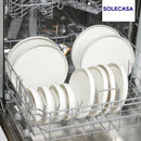 Axyaa White Porcelain Dinnerware Set: Bowls & Plates, Scratch Resistant, Ideal for Meals