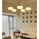 Axyaa Milk White Glass Nordic Bauhaus Pendant Lamp for Living, Bedroom, Dining Room