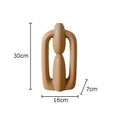 Minimalist Lines Ceramic Vase Desk Decor by Axyaa for Modern Floral Arrangements
