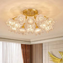 Axyaa Luxury Copper Ceiling Light Chandelier for Modern Living Room décor