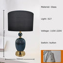 Axyaa Blue Glass LED Table Lamp with Minimalist Design