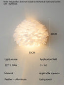 Axyaa Feather Wall Lamp: Modern Minimalist Bedside Lamp for a Warm & Romantic Ambiance