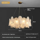 Axyaa Glass Chandeliers LED Hanging Lamps for Wedding Party Villa Staircase Lighting