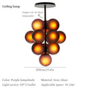 Axyaa Contemporary Grape Chandelier: Glass Ball Pendant Lamp for Living Room, Bedroom, and More