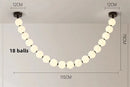 Axyaa White Ball LED Pendant Light Chandelier for Stylish Indoor Decor