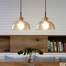 Clear Glass Pendant Light | Axyaa Glass Pendant Lamp for Indoor Decor