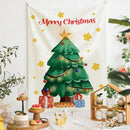 Axyaa Christmas Tree Tapestry Holiday Party Decoration Hanging Cloth Home Décor