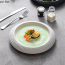 Axyaa Ceramic Pasta Soup Salad Dessert Plates Set for Molecular Cuisine Kitchen