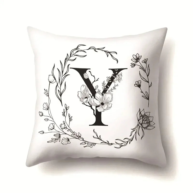Nordic Style Letter Wreath Pillow Cover by Axyaa - Home Decor Essential