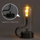 Axya Rechargeable Touch Desk Lamp with Glass Shade & Swing Magnet Base