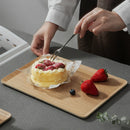 Axyaa Ash Wood Rectangular Dessert Tray